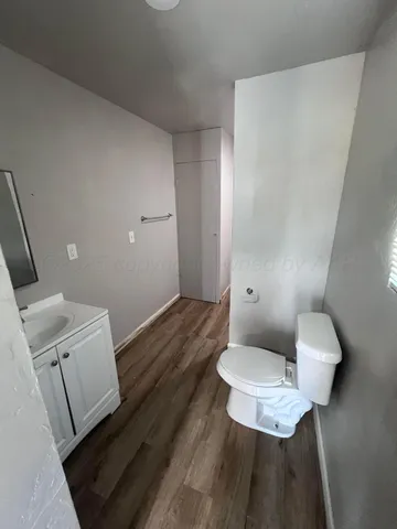a bathroom with a toilet