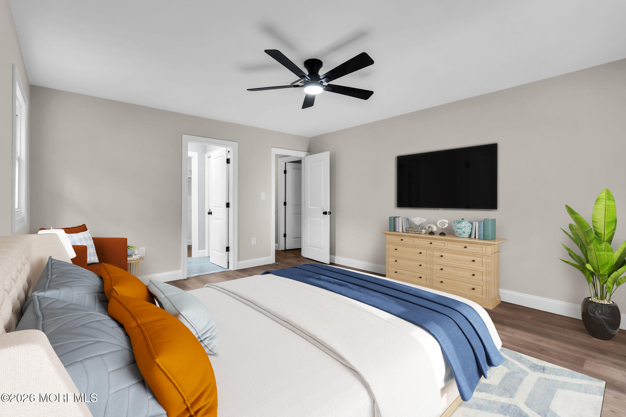 17 Meadowbrook Road Brick, NJ 08723 - Photo 22 of 36 a bedroom with a bed and a flat screen tv