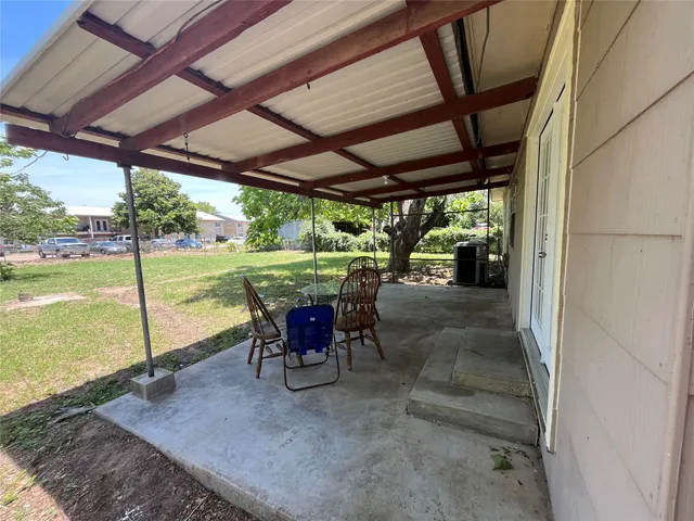 a view of outdoor space with seating