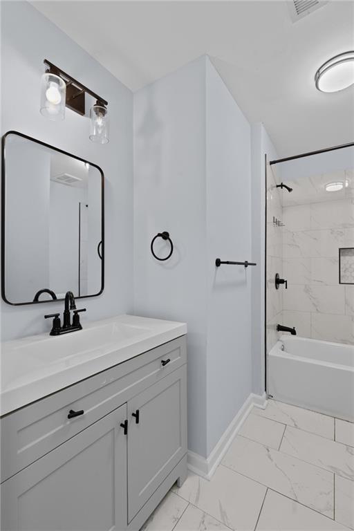 49 Harlan Road Southwest Atlanta, GA 30311 - Photo 18 of 38 a bathroom with a sink and a mirror