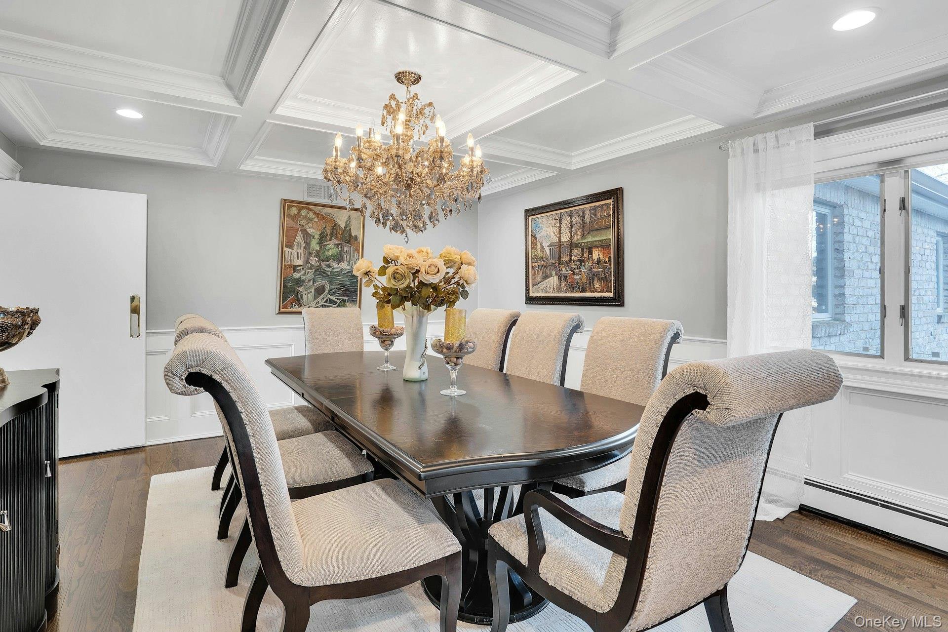 10 Beech Road Islip, NY 11751 - Photo 22 of 49 Formal Dining Room with new coffered ceilings.