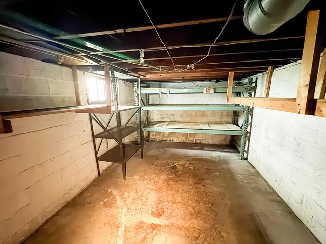 a view of a storage room