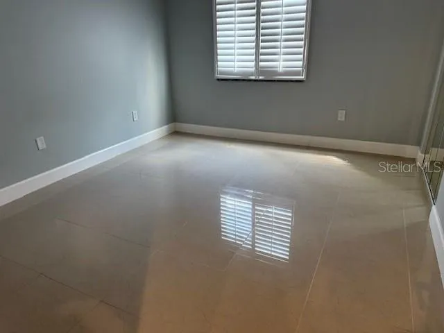 an empty room with a window