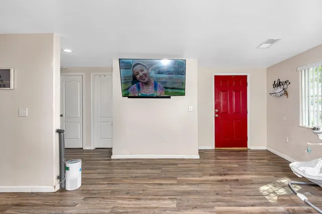 a living room with furniture and a couch