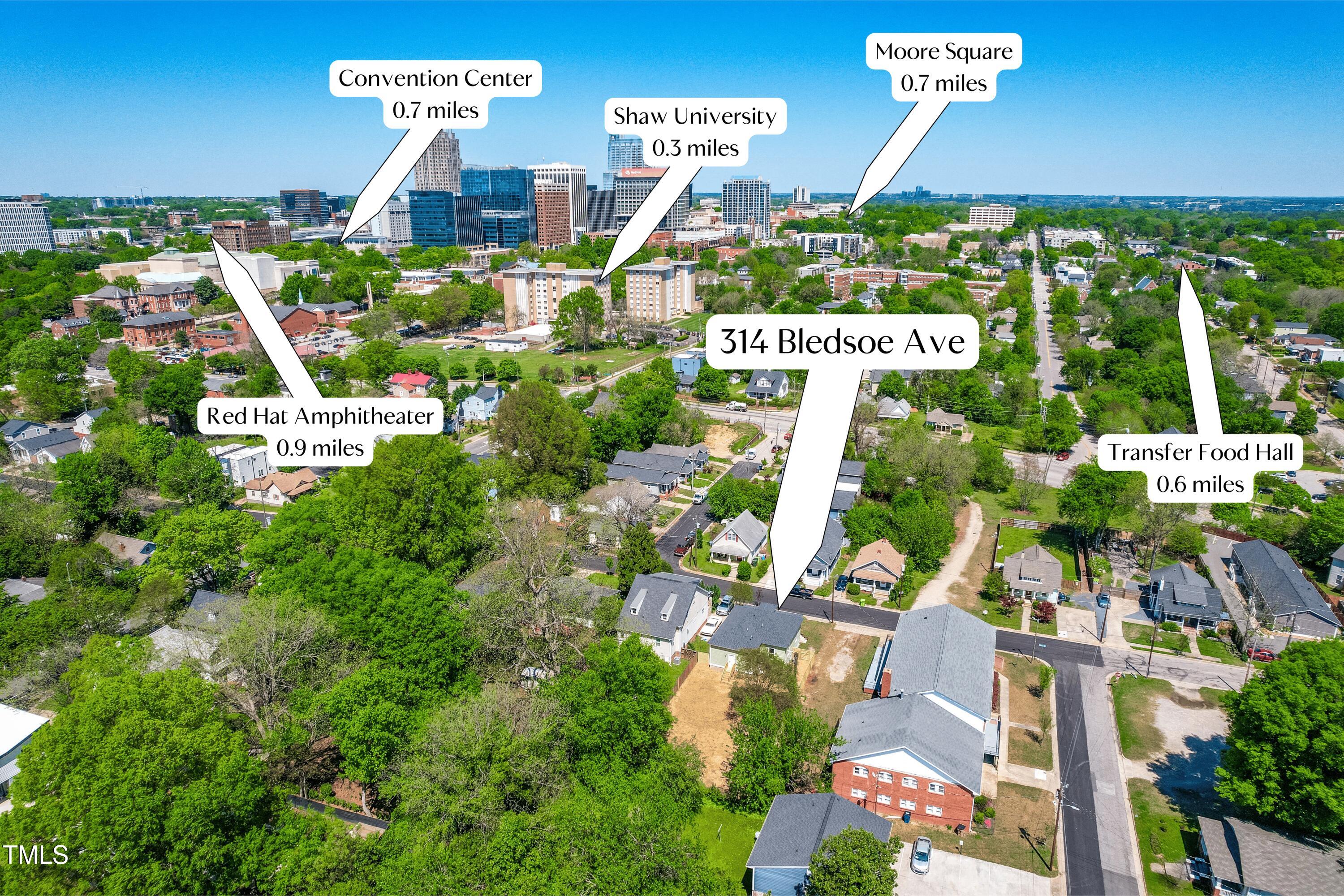 314 Bledsoe Avenue Raleigh, NC 27601 - Photo 20 of 21 Drone - 314 Bledsoe Ave