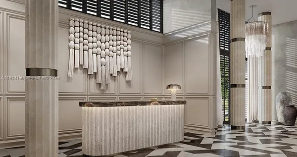 a view of a chairs and tables in patio