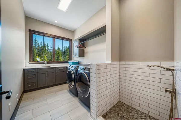 a bathroom with a sink and a vanity
