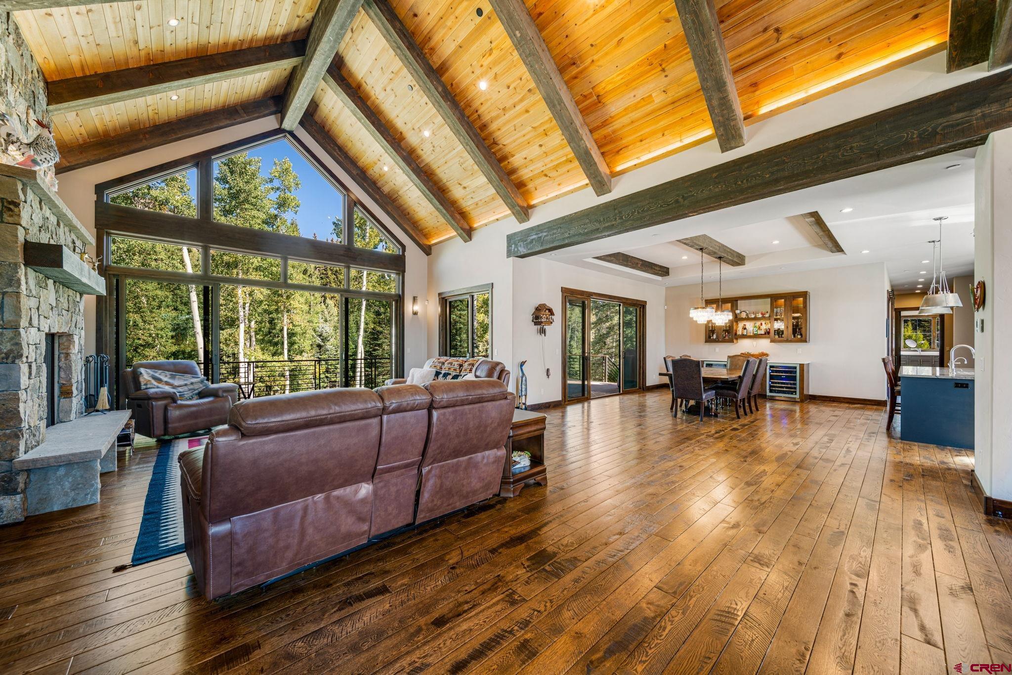 212 2 Dogs Trail Durango, CO 81301 - Photo 9 of 45 a living room with furniture and a large window