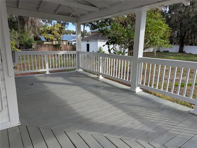 a view of a porch