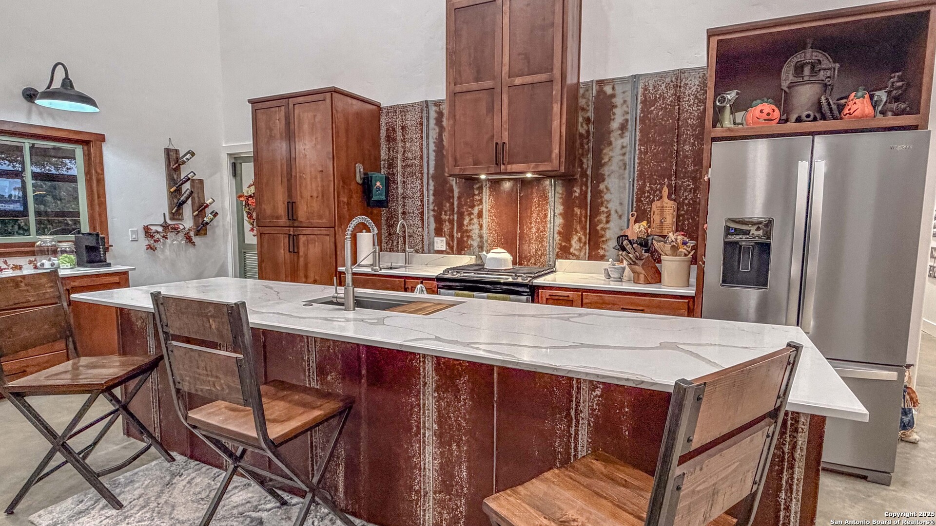 21789 Fm 2093 Harper, TX 78631 - Photo 31 of 98 a kitchen with stainless steel appliances granite countertop a sink refrigerator and cabinets