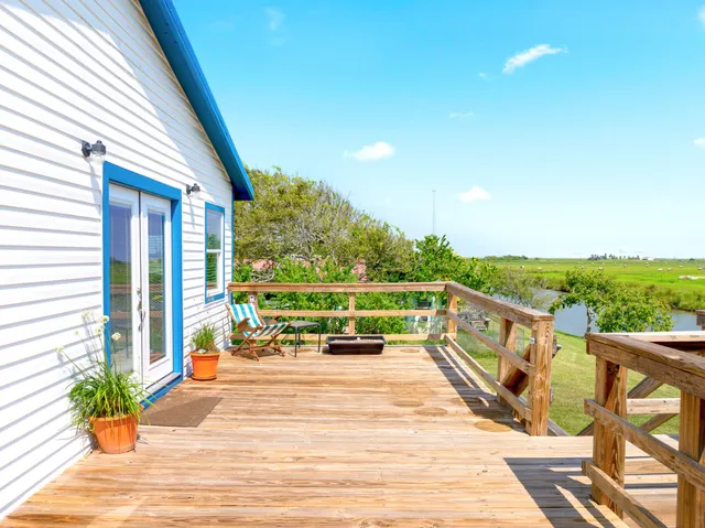 a building outdoor space with seating space