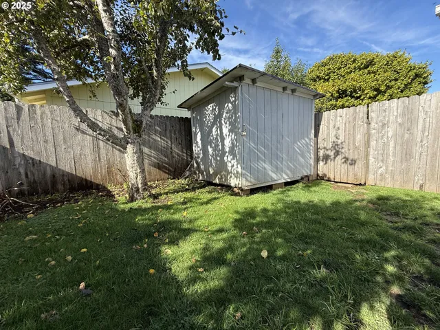 a view of a backyard