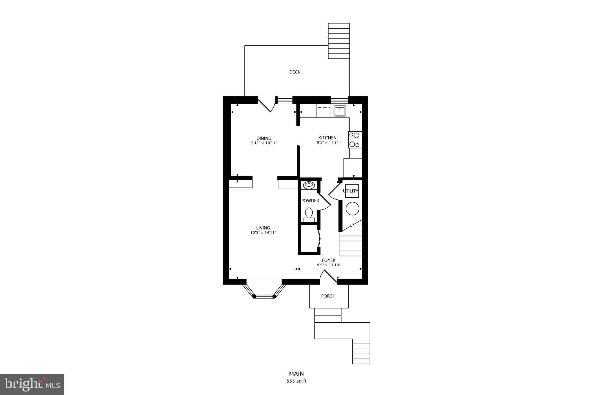6718 Hillandale Road, Unit 16 Chevy Chase, MD 20815 - Photo 31 of 32 Main Level Floor Plan