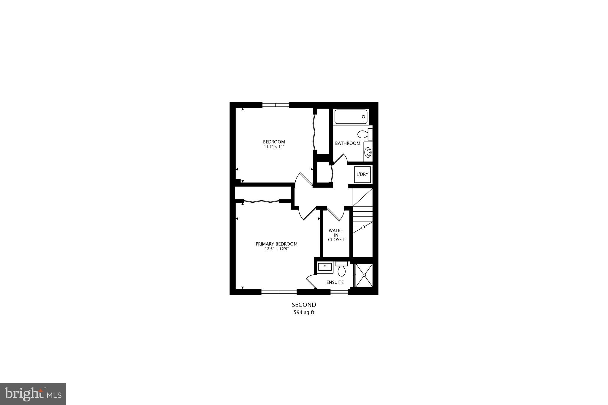 6718 Hillandale Road, Unit 16 Chevy Chase, MD 20815 - Photo 32 of 32 Second Level Floor Plan