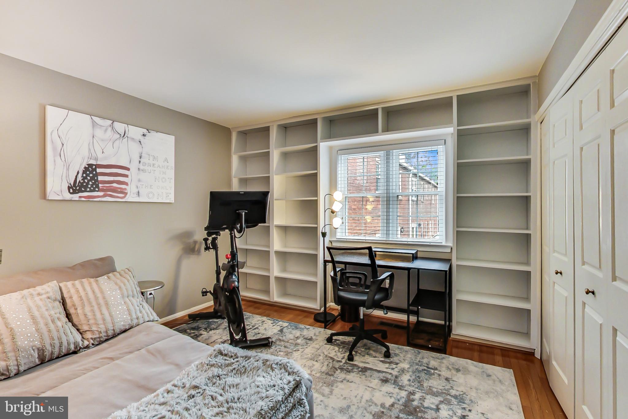 6718 Hillandale Road, Unit 16 Chevy Chase, MD 20815 - Photo 18 of 32 Secondary Bedroom with Great Built-Ins & Desk
