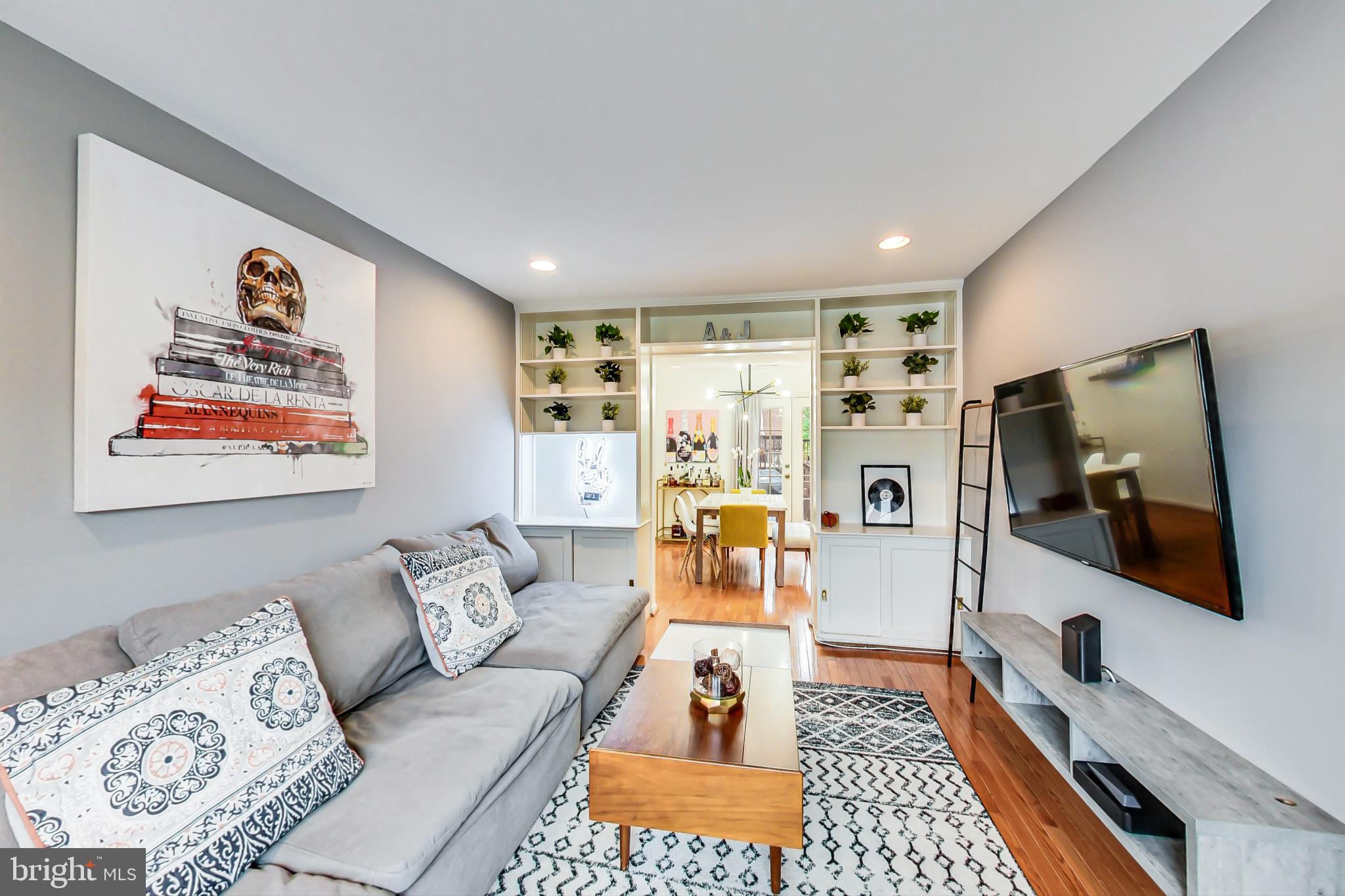 6718 Hillandale Road, Unit 16 Chevy Chase, MD 20815 - Photo 5 of 32 Family Room Opens to Lovely Dining Area