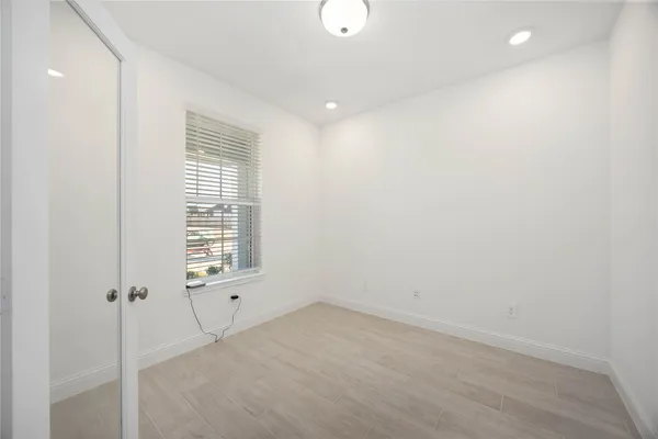 an empty room with a window