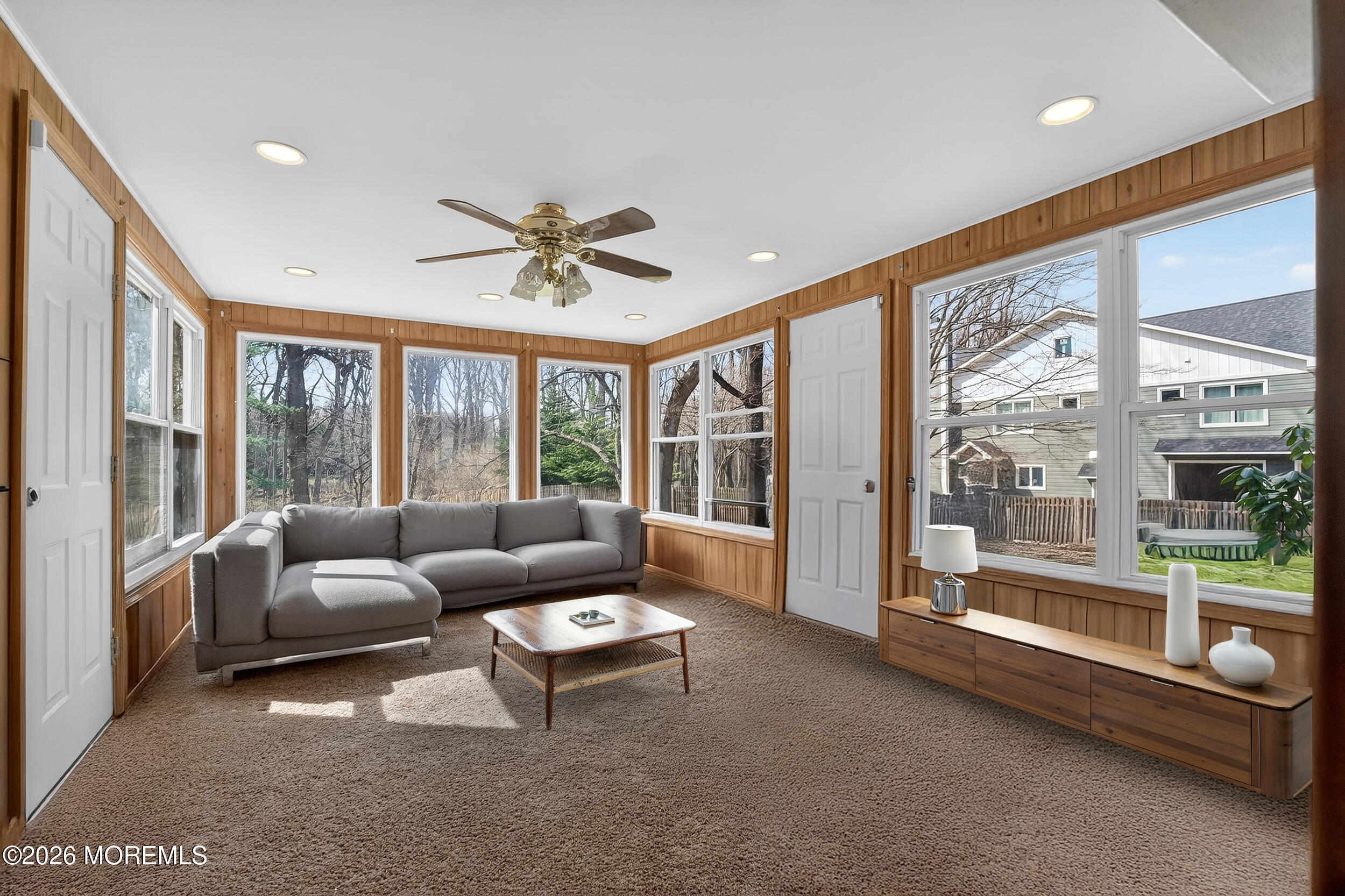 76 Telegraph Hill Road Holmdel, NJ 07733 - Photo 19 of 51 a living room with furniture and a large window with outer view