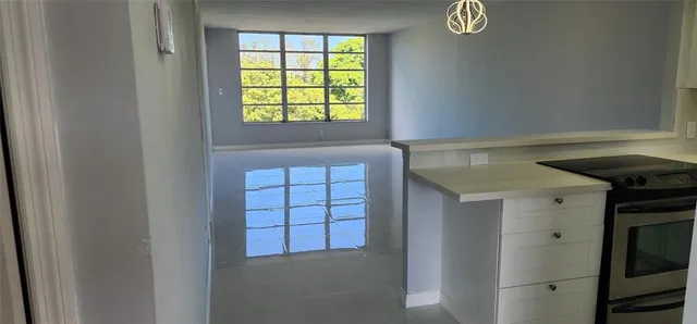 a view of an entryway with a window