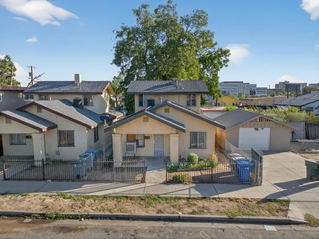 a view of a house with a patio
