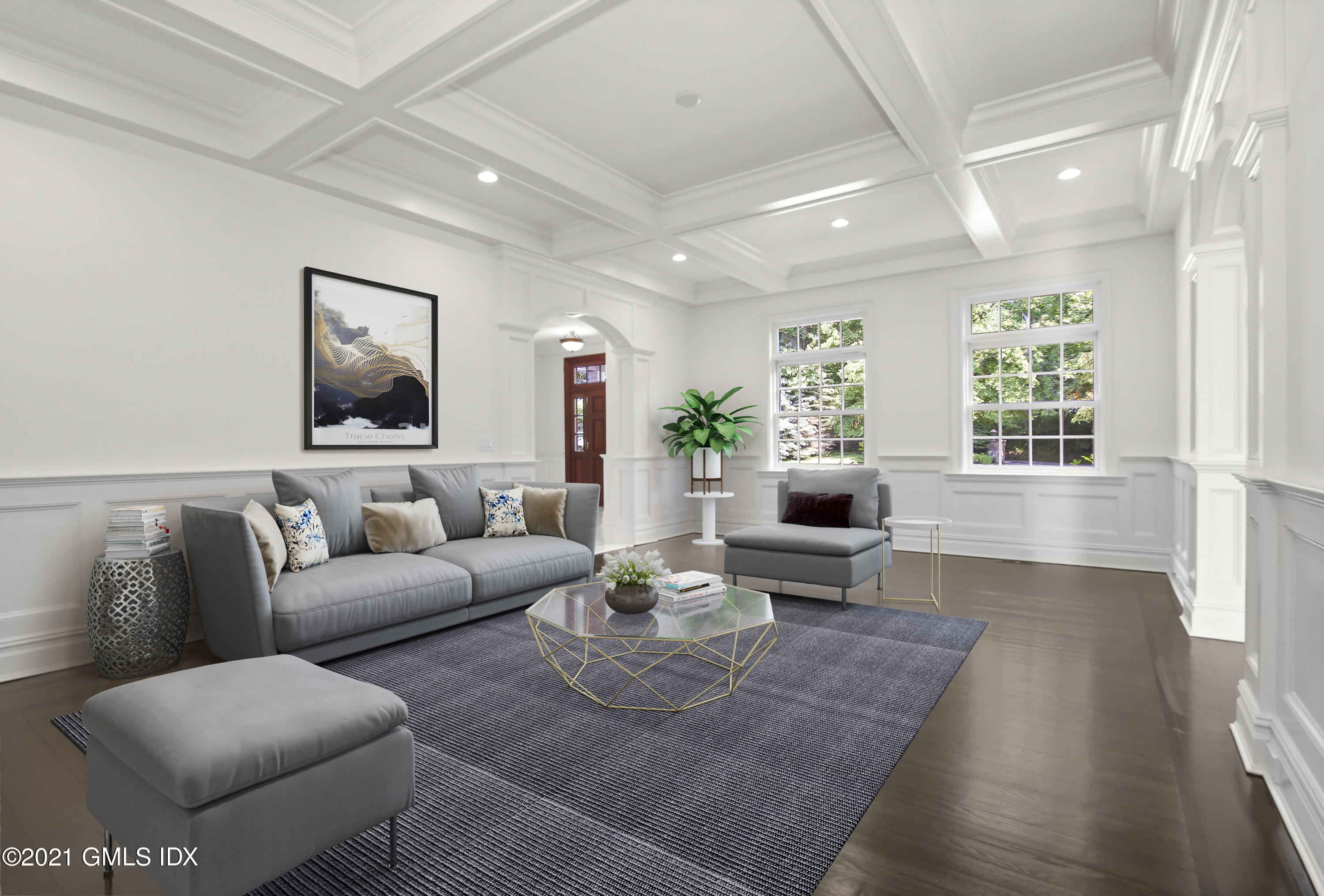 245 Bedford Road Greenwich, CT 06831 - Photo 6 of 27 a living room with furniture potted plant and a window