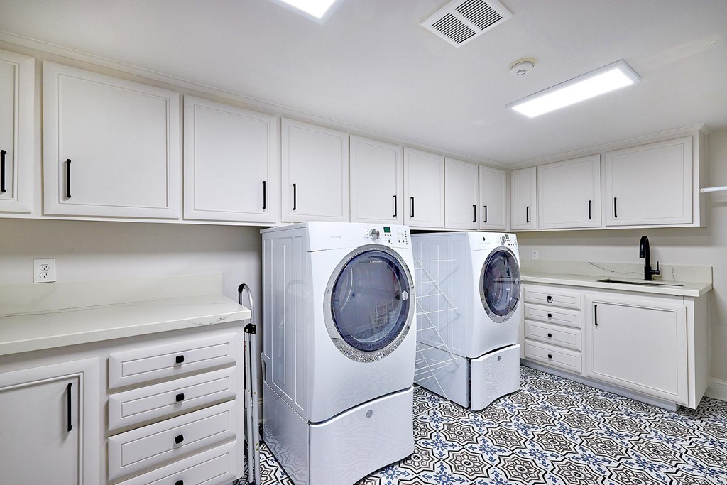 17356 Circa Oriente Rancho Santa Fe, CA 92067 - Photo 21 of 29 a utility room with sink dryer and washer