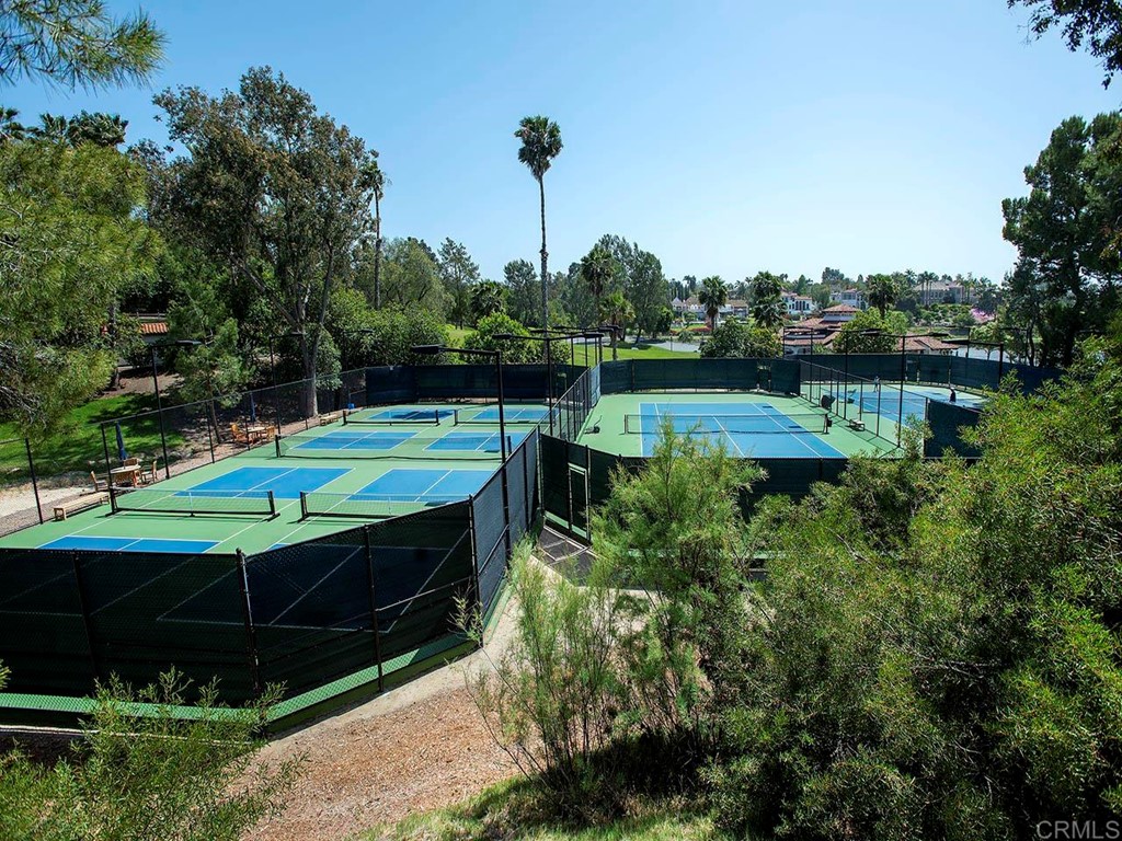 17356 Circa Oriente Rancho Santa Fe, CA 92067 - Photo 25 of 29 a view of a swimming pool with a yard and plants