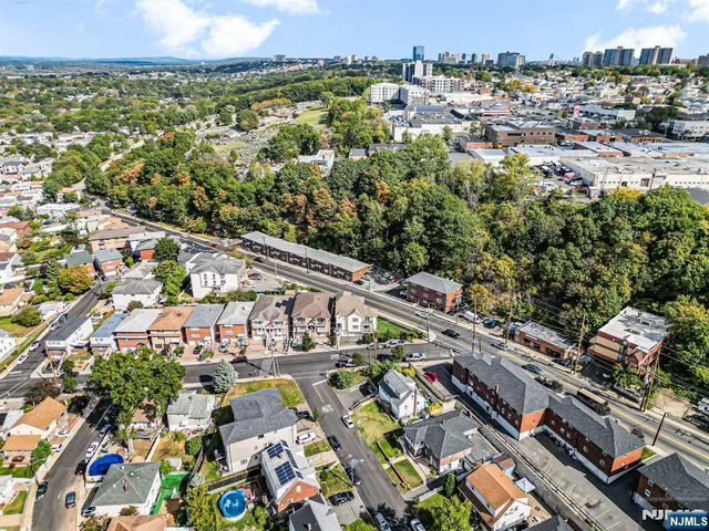 an aerial view of multiple house