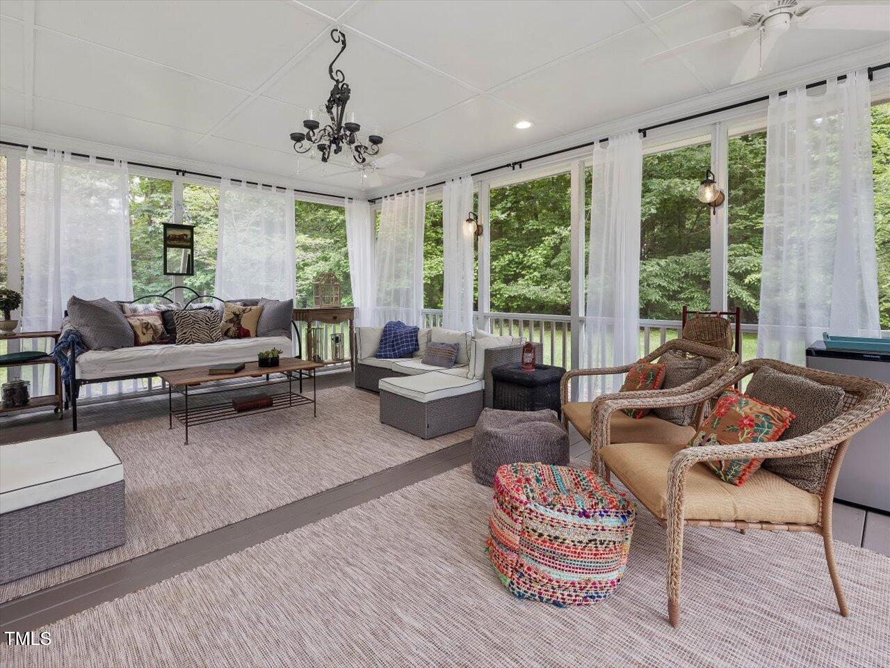 1624 Hopkins Road Bahama, NC 27503 - Photo 54 of 100 Screened porch oasis