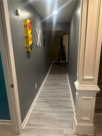 a view of a ocean from stairs