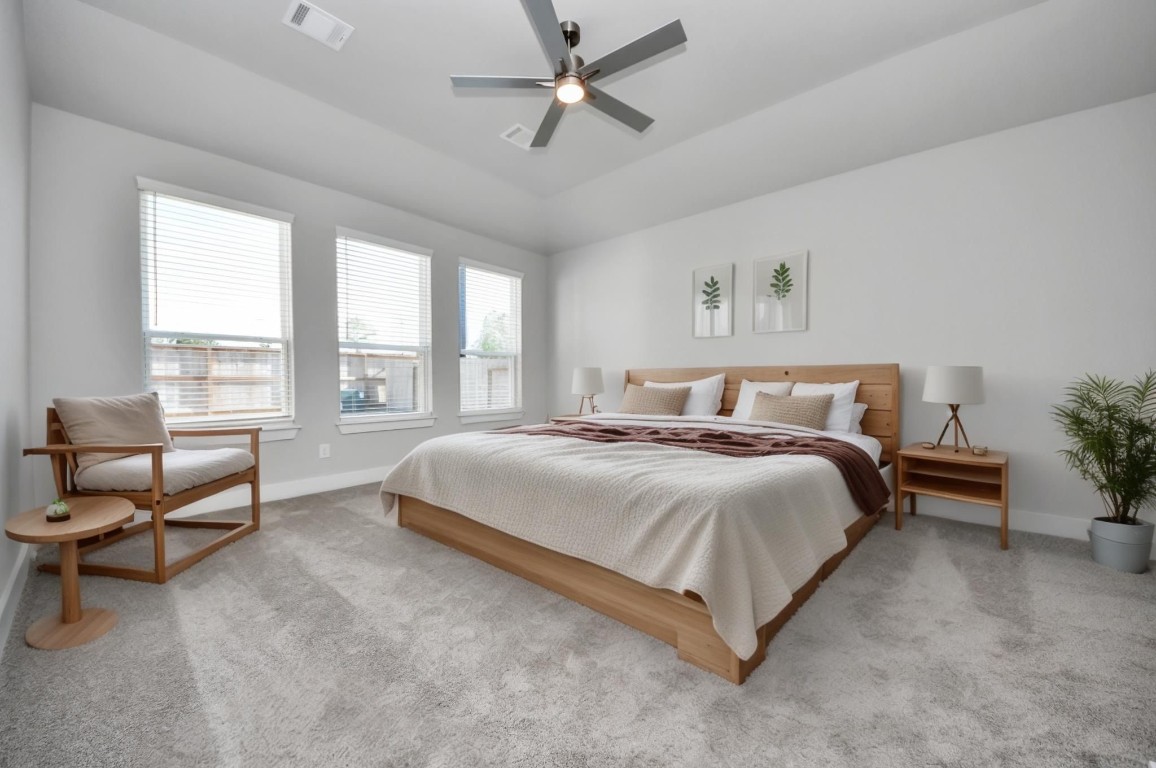 3114 North Spring Drive Spring, TX 77373 - Photo 22 of 45 a bedroom with a bed and a couch