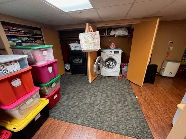 a room with furniture