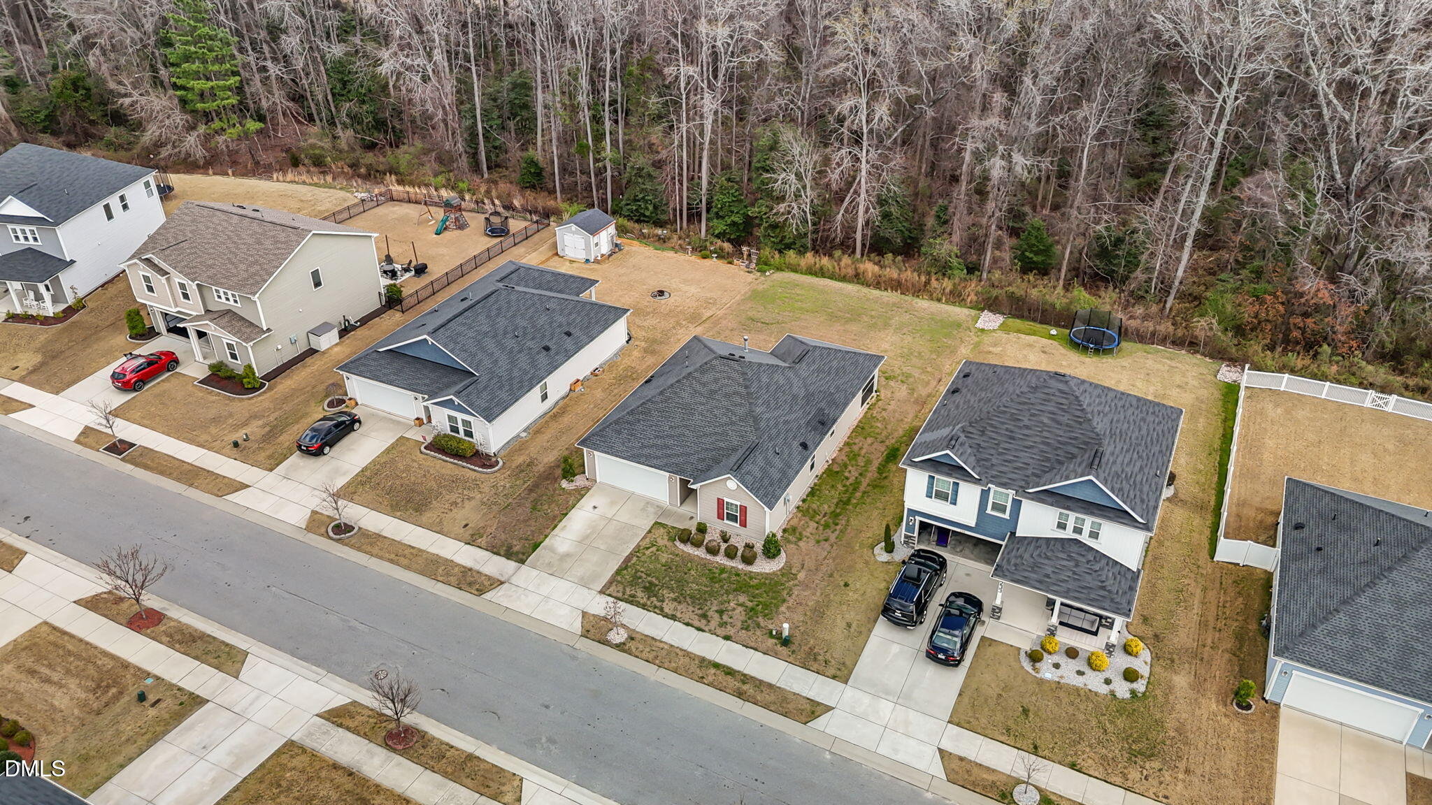 229 Summer Ranch Drive Fuquay-Varina, NC 27526 - Photo 33 of 35 an aerial view of residential house with outdoor space