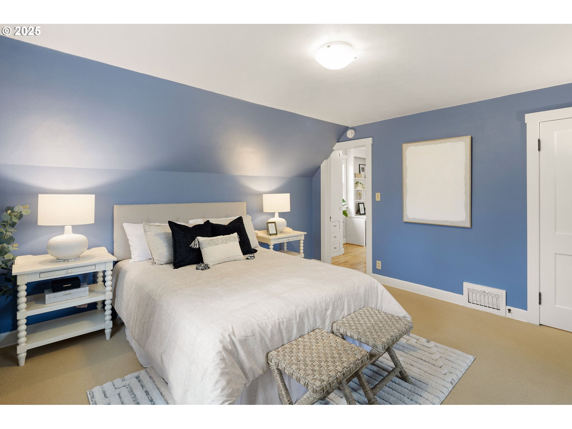 1944 Alder Street Eugene, OR 97405 - Photo 25 of 46 a bedroom with a bed and a night stand