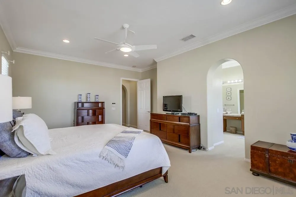 1480 Edgehill Drive Chula Vista, CA 91913 - Photo 17 of 28 a bedroom with a bed and a television in it