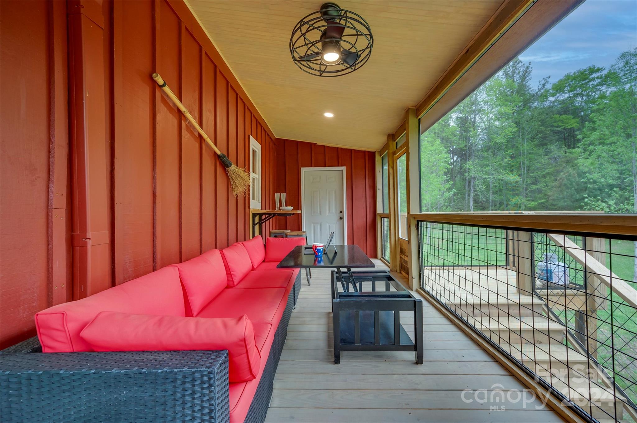 104 Red Barn Road Landrum, SC 29356 - Photo 17 of 36 a view of balcony with furniture