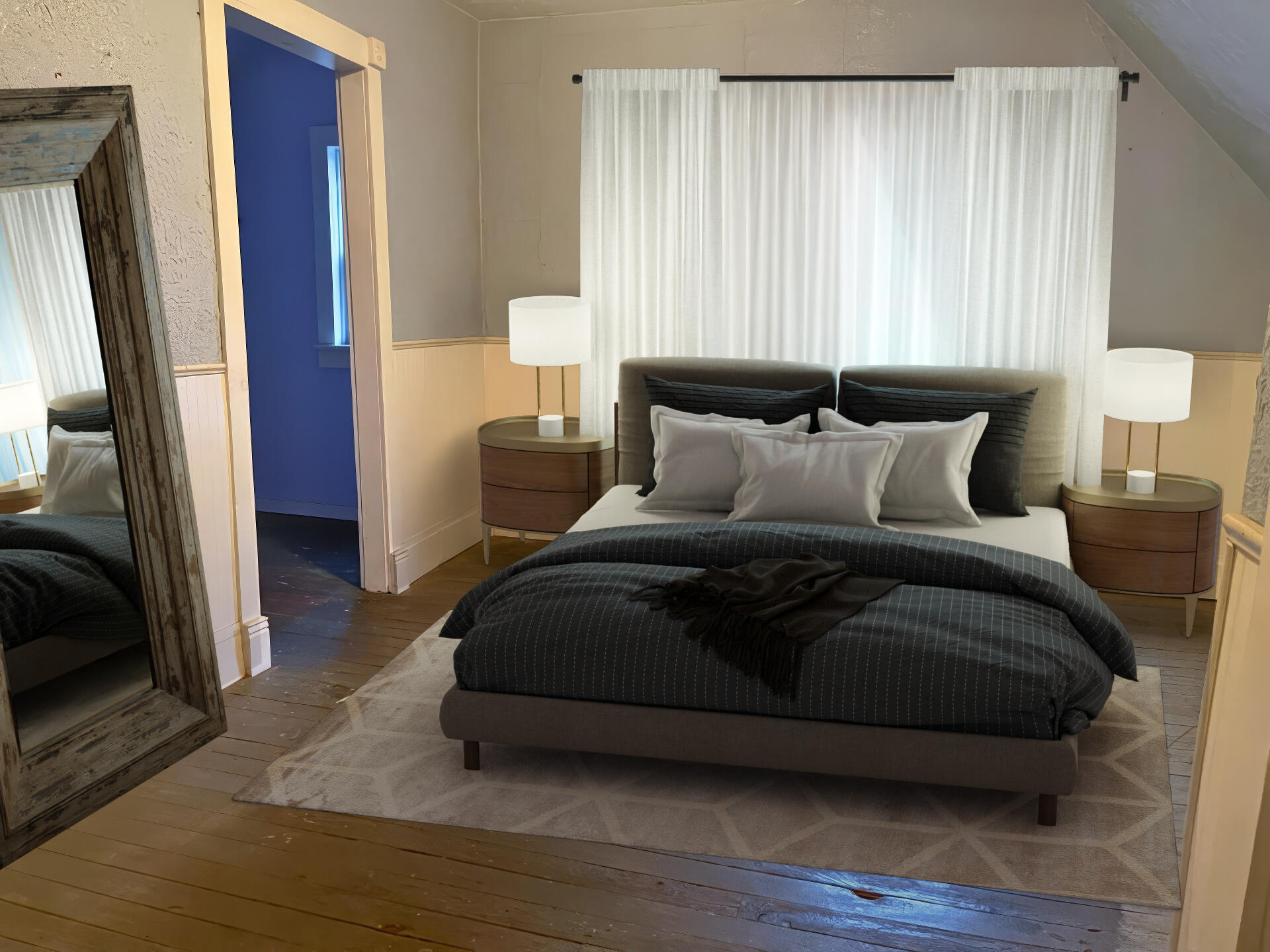 159 Jackson Street Manistee, MI 49660 - Photo 12 of 17 VIRTUALLY STAGED - 2ND BEDROOM