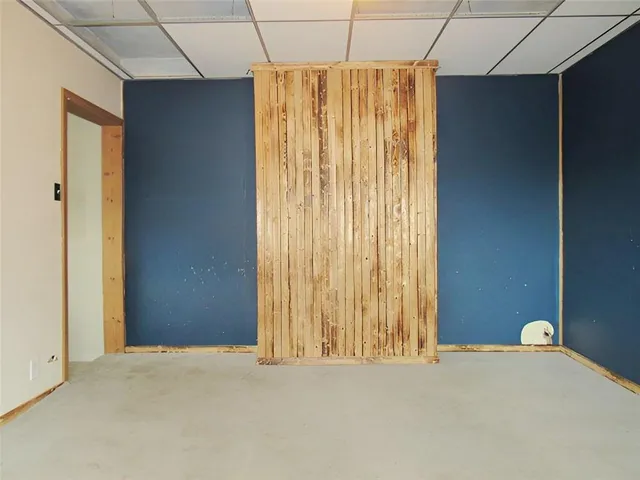 an empty room with a window