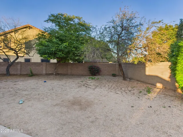 a backyard of a house