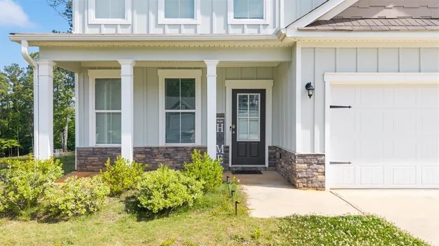 a front view of a house