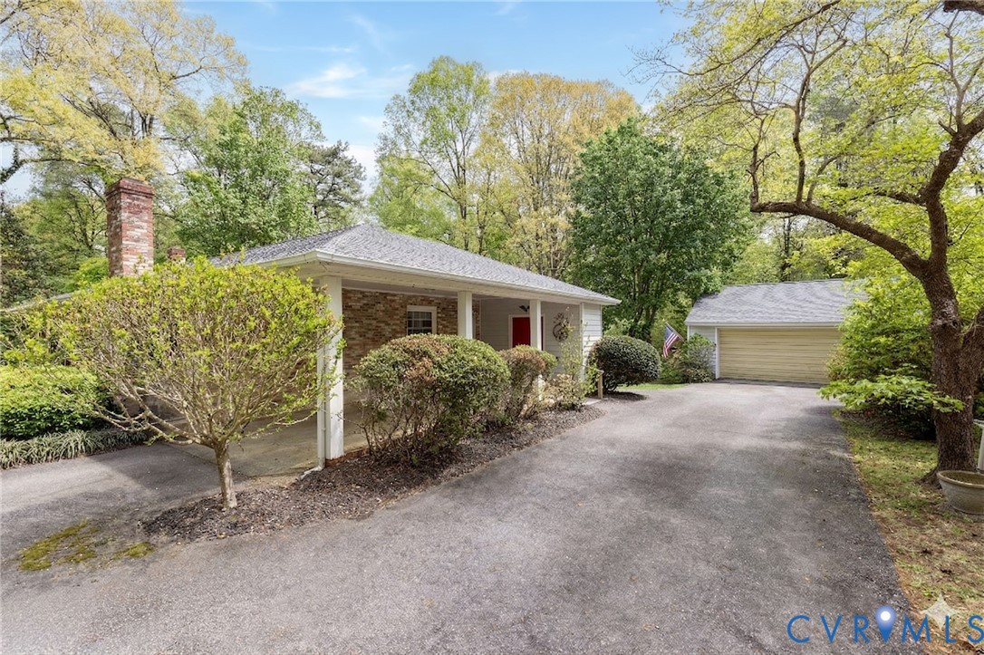 7035 Conifer Road Richmond, VA 23237 - Photo 34 of 38 Ranch-style home featuring an outdoor structure, a