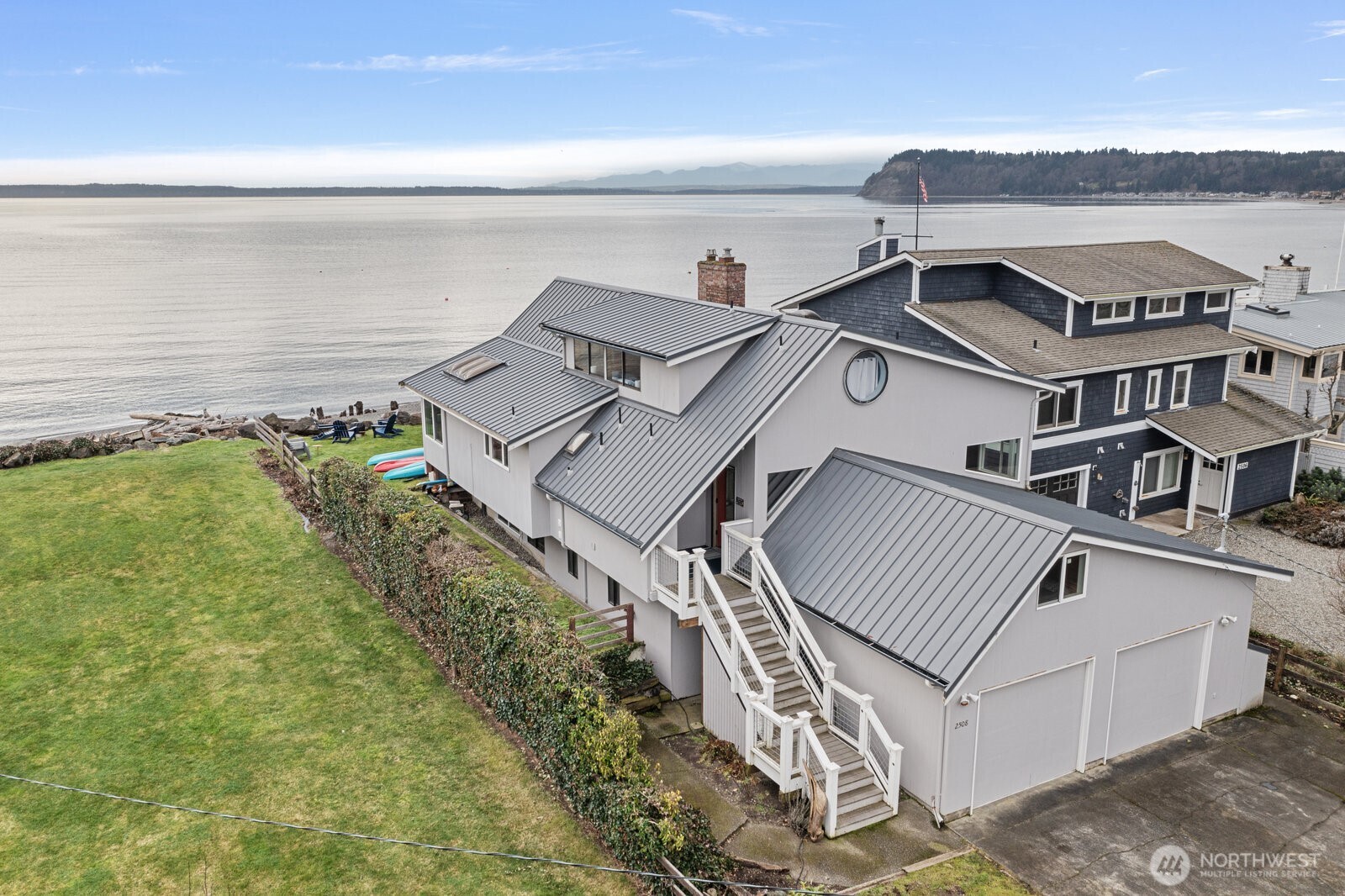 2508 Sunlight Beach Road Clinton, WA 98236 - Photo 29 of 33 a view of a house with a ocean view