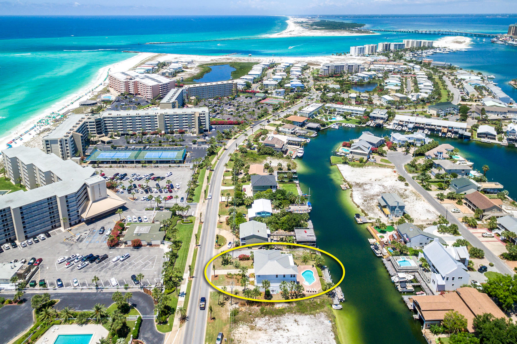 523 Gulf Shore Drive Destin, FL 32541 - Photo 66 of 78 an aerial view of residential houses with outdoor space