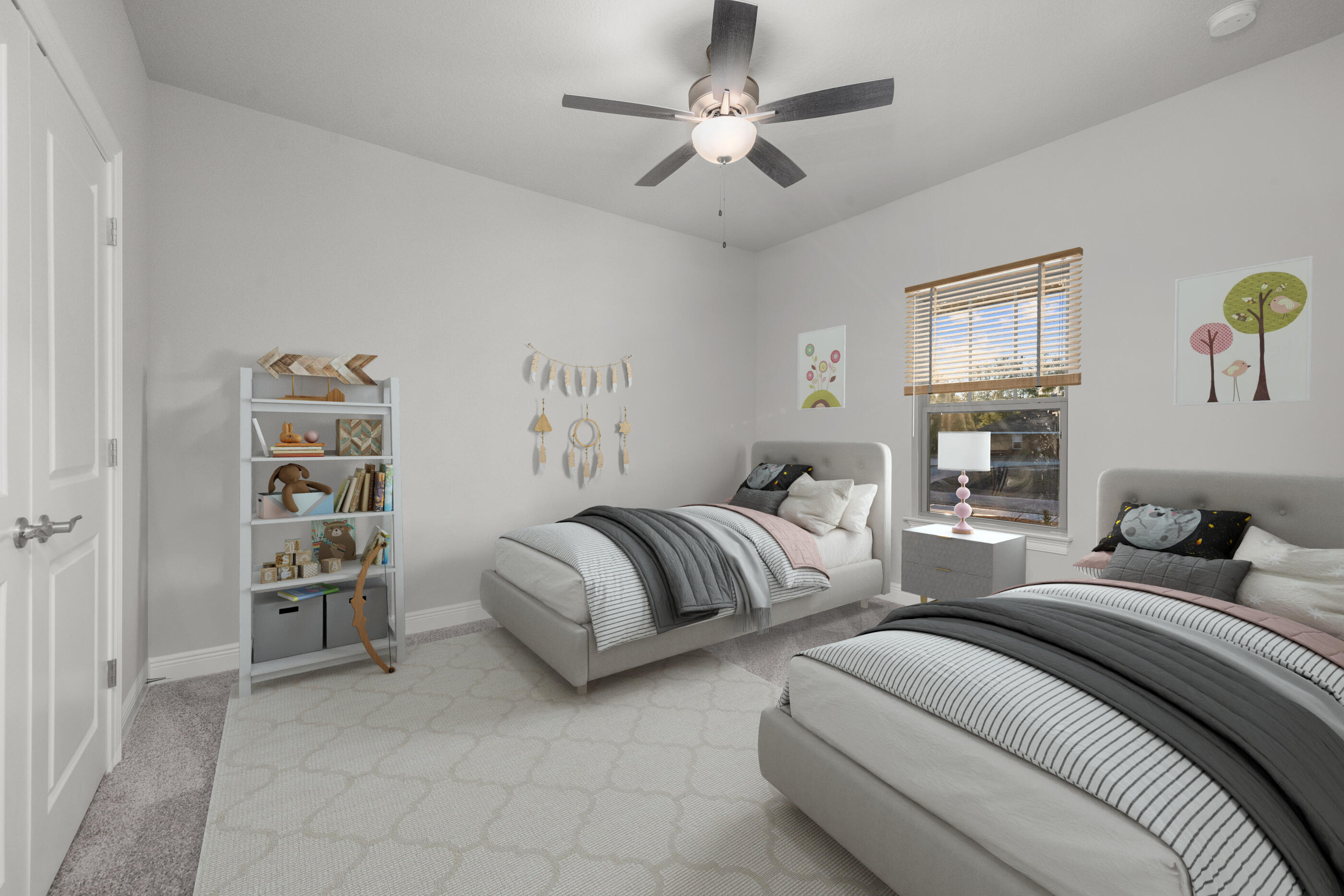 6699 Rocky Shores Road Milton, FL 32583 - Photo 48 of 77 a bedroom with two large bed and a window