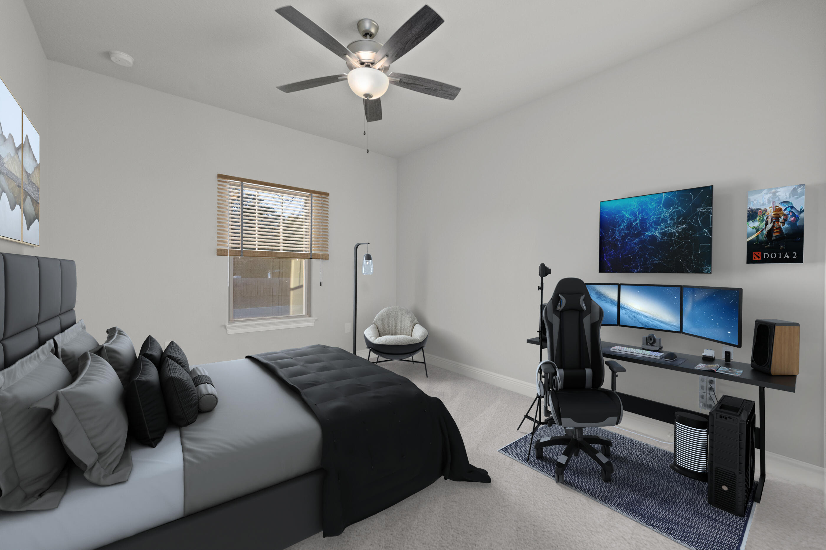 6699 Rocky Shores Road Milton, FL 32583 - Photo 52 of 75 a bedroom with a bed and a flat screen tv