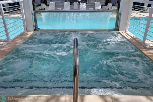 a view of a glass door