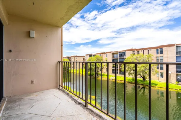 a view of a balcony