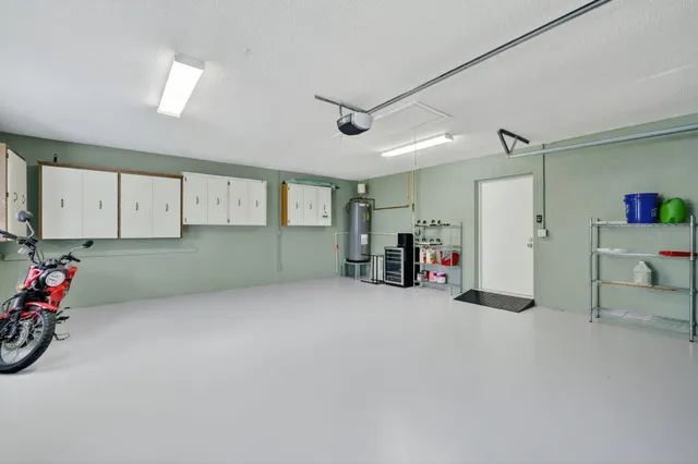 a view of a room with garage