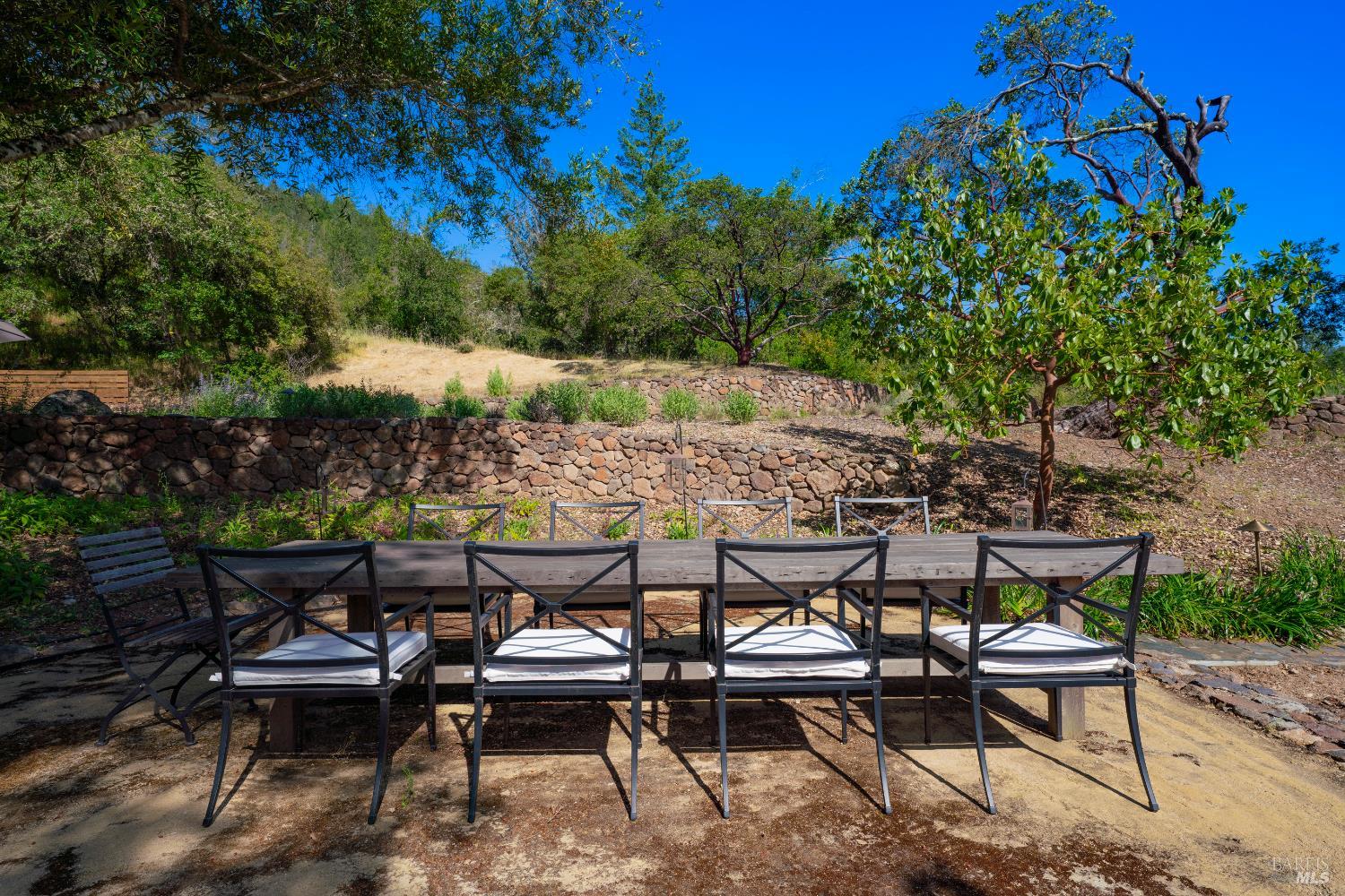 5270 Dry Creek Road Napa, CA 94558 - Photo 45 of 56 a view of chairs and tables in a patio
