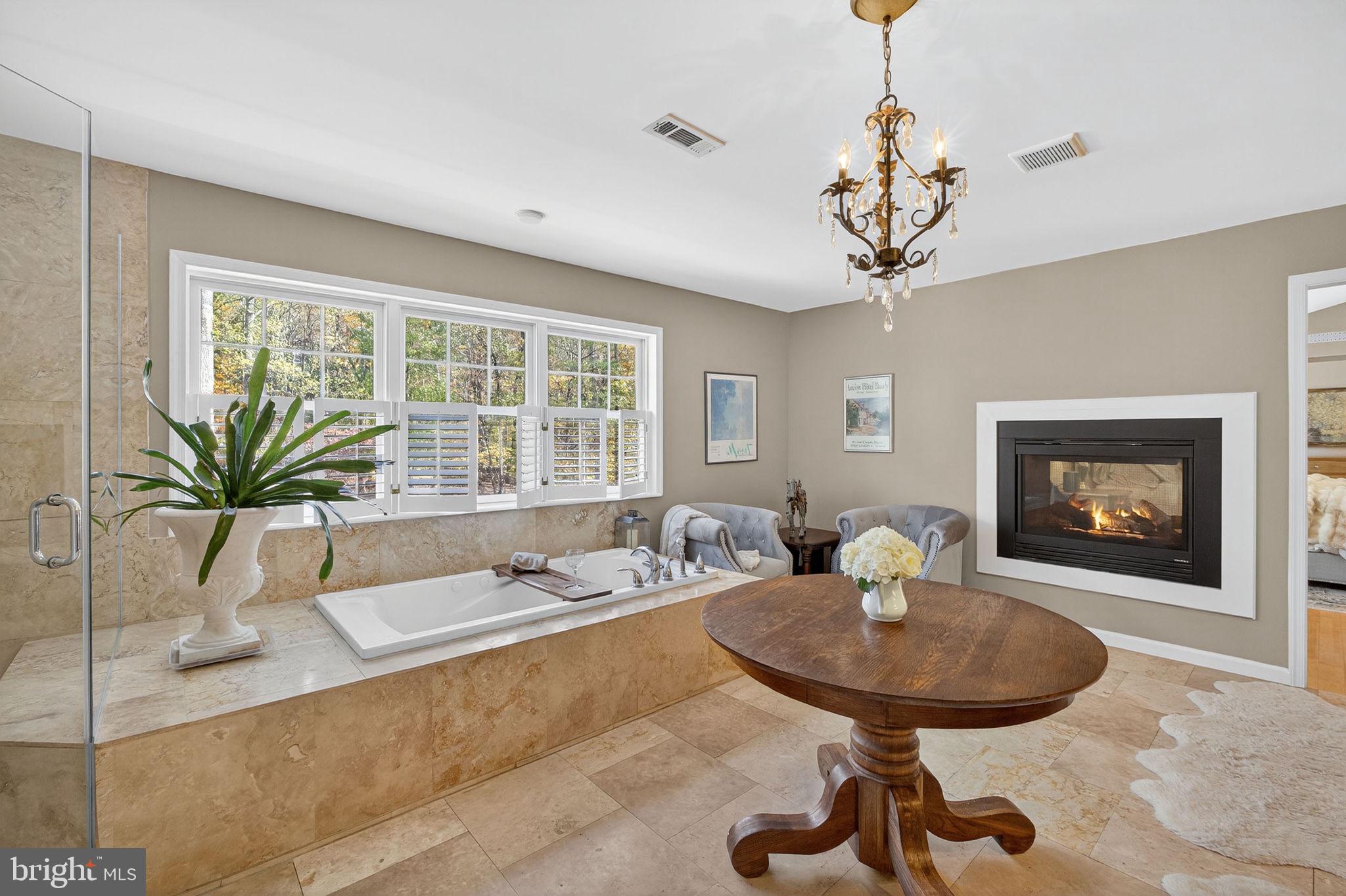 700 Battle Mountain Road Amissville, VA 20106 - Photo 36 of 64 a living room with furniture a fireplace and a table